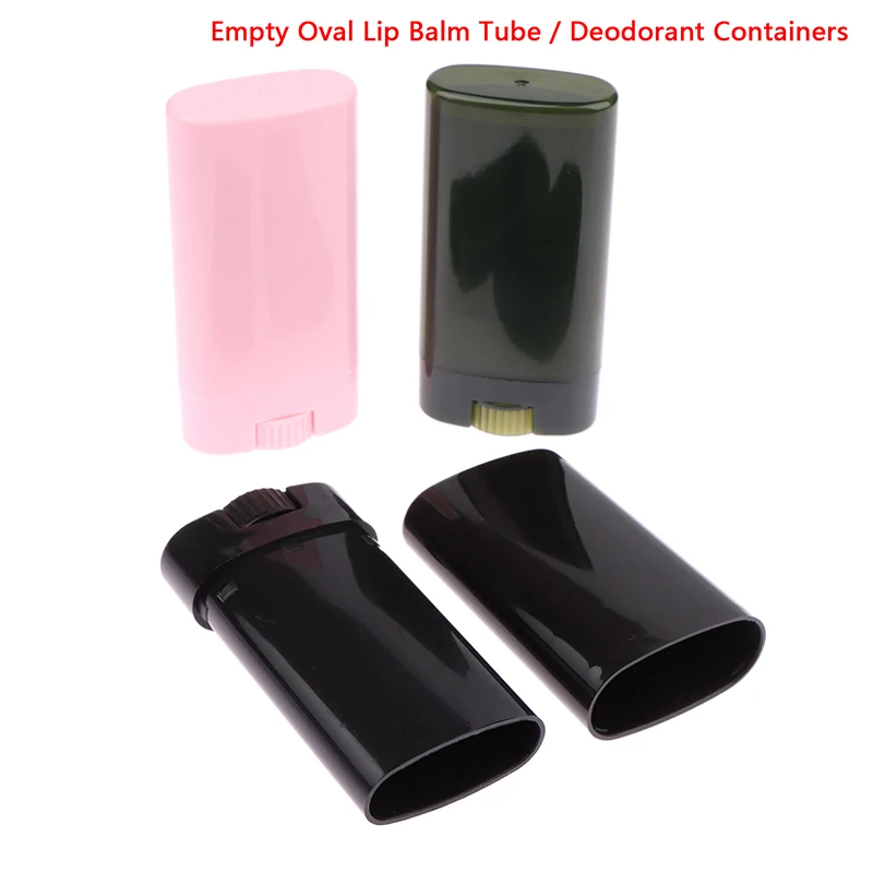 

1Pcs Empty Refillable Bottle 15g Plastic DIY Lipstick Lip Balm Tubes Portable Cosmetic Deodorant Containers For Travel