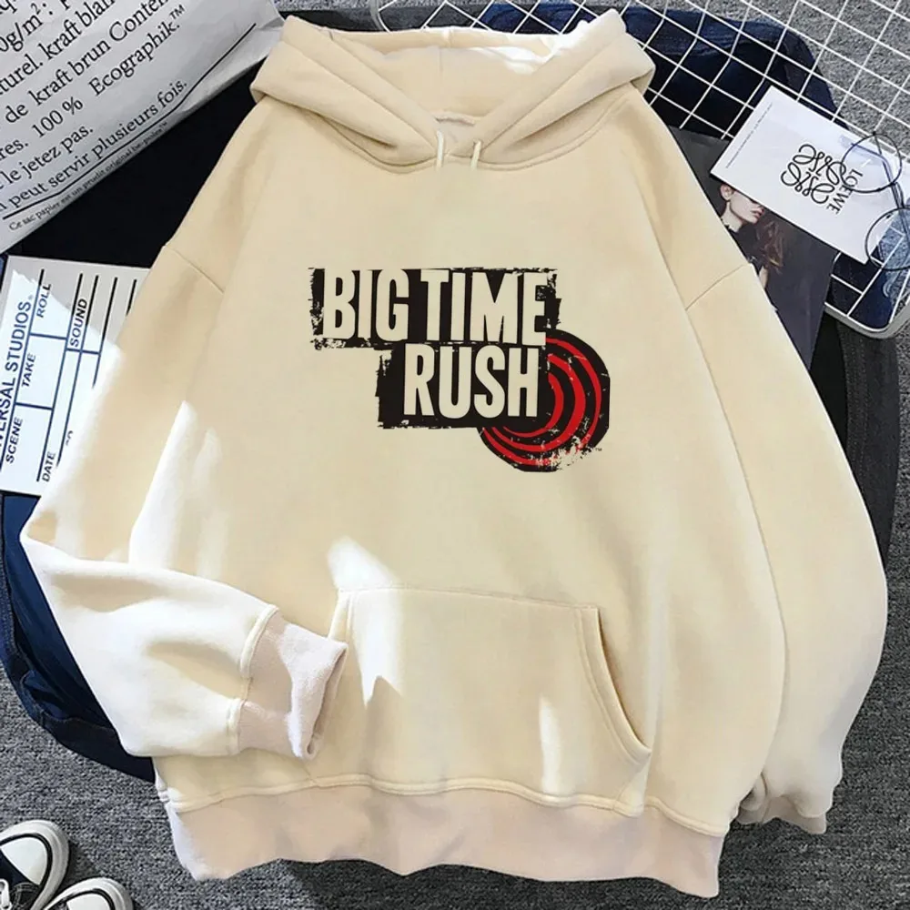 Big Time Rush hoodie harajuku soft fabric patterned streetwear pattern Japanese girl  Oversized Hoodie Fleece warm Casual Print