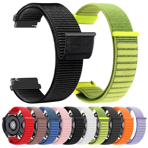 20 22mm Nylon Strap For Garmin Venu 3 2 Watchbands For Garmin Forerunner 570 265 255 165 Vivoactive 6 5 Venu Sq Braided Bracelet