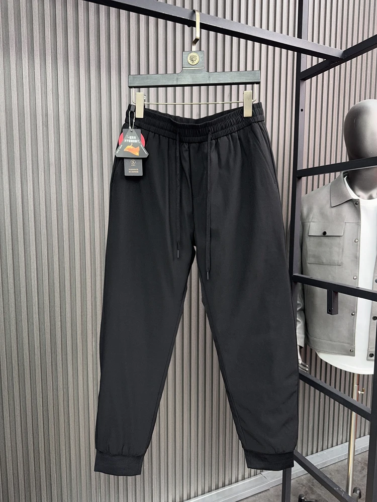 Svip aphene 90 Pantalones de invierno de plumas de ganso para hombre, cómodos, cálidos, ajustados, con puños, pantalones largos informales Faionable