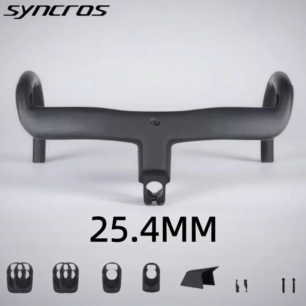 

2025 Carbon Handlebar SYNCROS Creston IC SL Aero T800 Carbon Integrated Aero Handlebar with Internal Routing for Road Race Bike