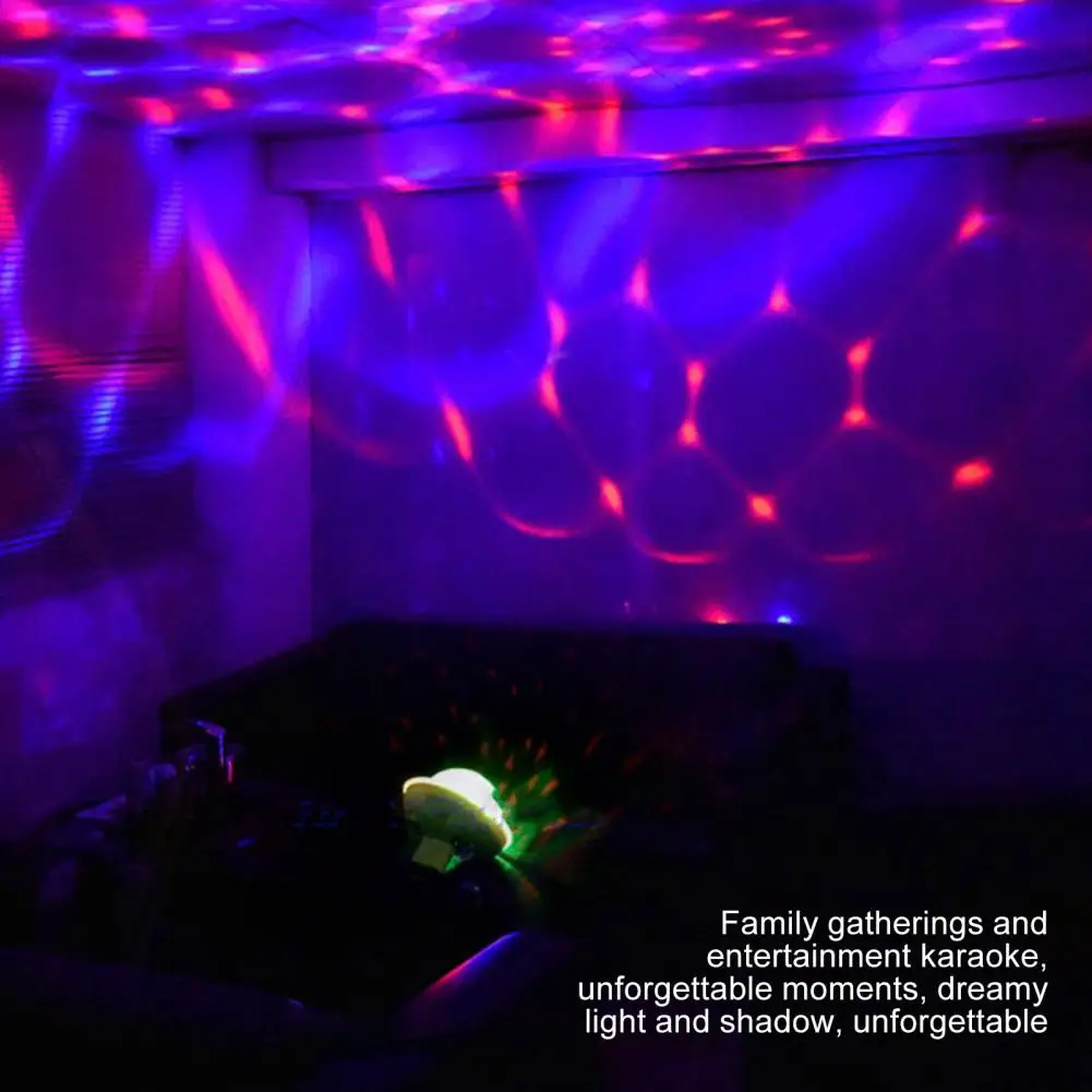 Mini luz ambiental USB para coche, iluminación LED RGB colorida para fiesta de DJ, teléfono, ordenador portátil, luz giratoria USB para escenario de fiesta con respuesta de música