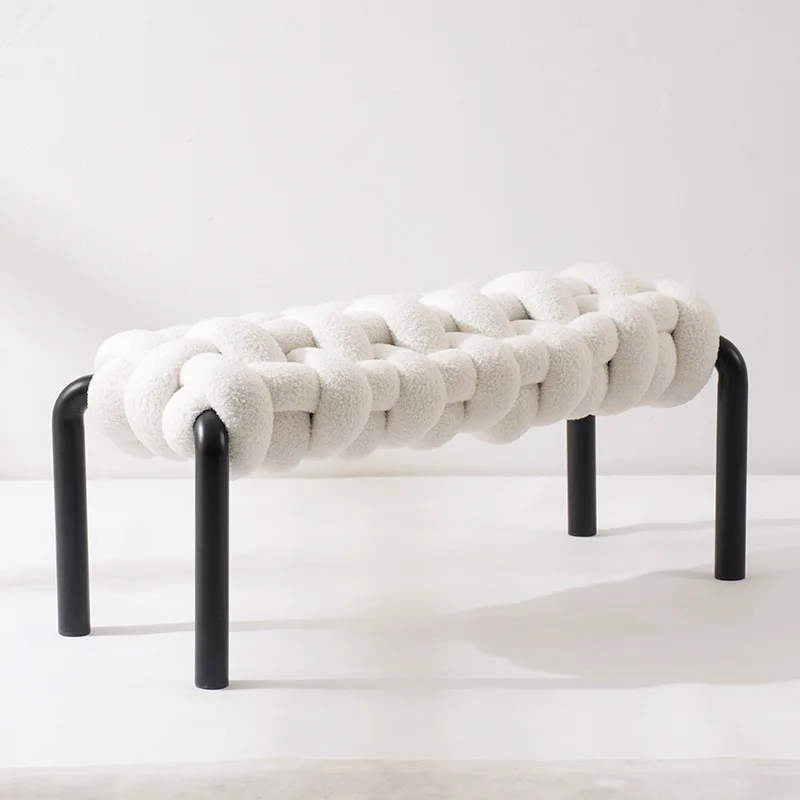 Crème windbedkruk designer lichte luxe high-end schoenaankleedkruk