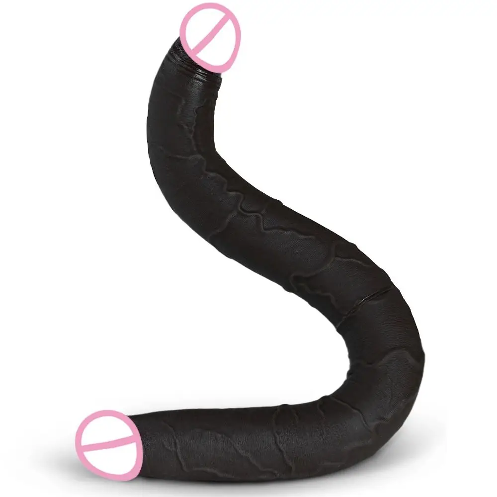 Soft Double-End Penis Long Double Dildos Realistic Dual Phallus Double Penetration Dick Stimulate Vagina and Anus Sex Toys