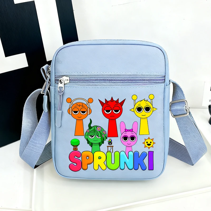 

Sprunkis Single Shoulder Bags Game Pinki Oren Oxford Crossbody Bag Cartoon Fashion Phone Messenger Bag Boys Girls Birthday Gift