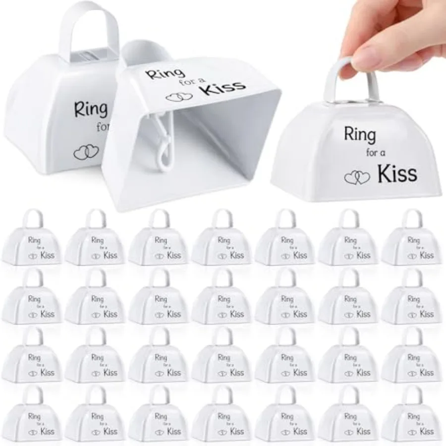 

24 Set Wedding Cowbells Ring for a Kiss Party Bell Noise Makers Small Iron Kissing Bells for Sporting Events Wedding Reception