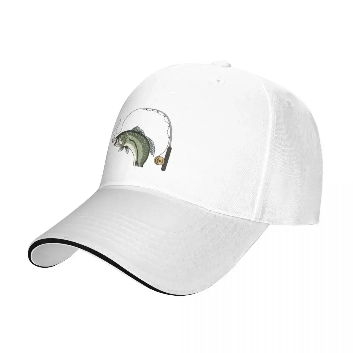 Fish with Rod and Reel Gone FishingCap Baseball Cap streetwear Rugby Man cap Women's