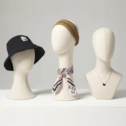 Elegant Linen Wig Display Manikin Head Long Neck Female Mannequin for Hats And Scarves Versatile Stylish Hairdressing Tool