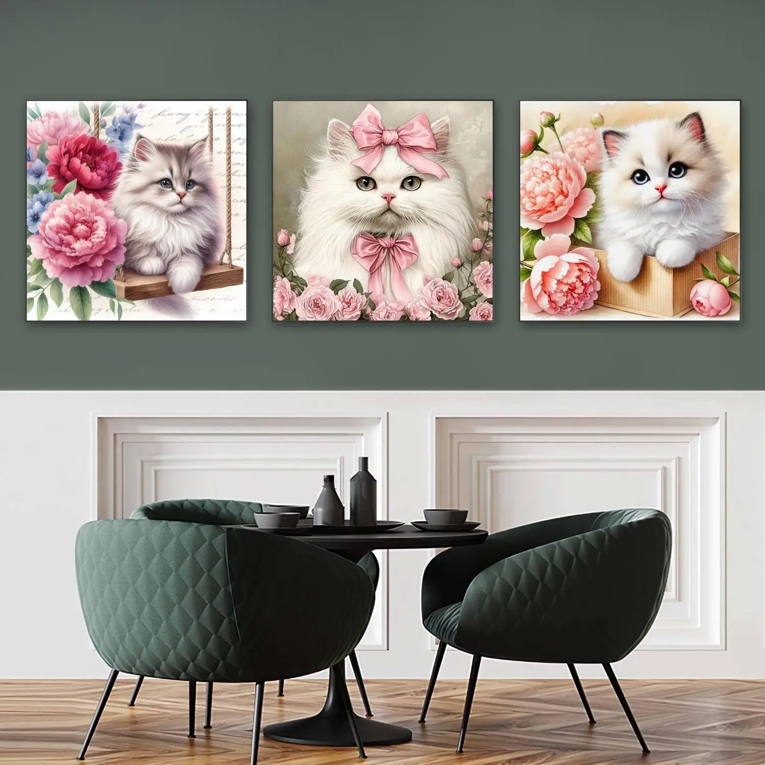 

Cute Persian Cat DIY Diamond Art Painting Pets and Flowers 5D Gem Embroidery Mosaic Home Wall Decoration Cat lovers Gift