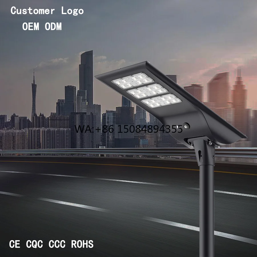 High Lumen IP66 LED OEM/ODM 30W 40W 50W Solar Street Light MPPT Controller Dusk Dawn Outdoor Die-casting Aluminum 3-Year 4000K
