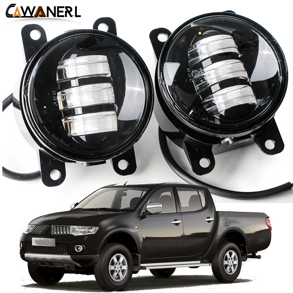 

2 X Fog Light Assembly For Mitsubishi L200 KB_T KA_T Pickup 2005-2012 LED Car Front Bumper Fog Lamp Daytime Running Light 30W