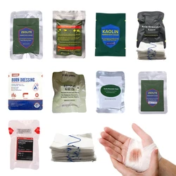 1PCS  Hemostatic Kaolin Gauze Combat Emergency Trauma Soluble For Ifak Tactical Military First Aid Kit Medical Wound Dressing