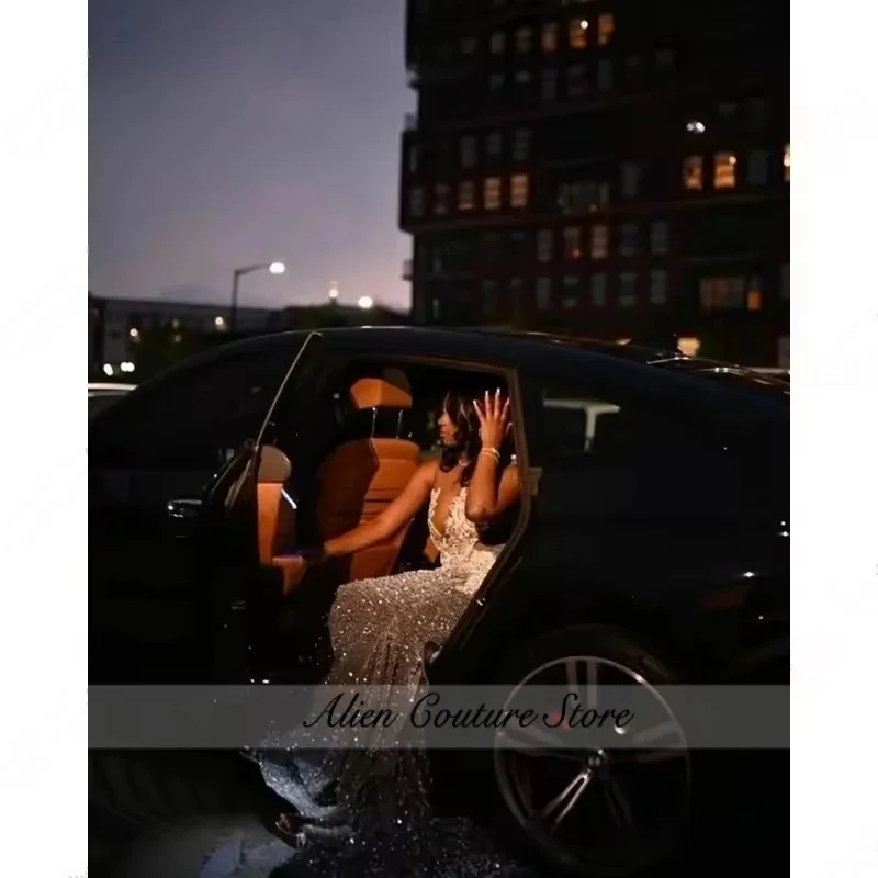 Customized Grey Prom Dress for Special Occasions Prom Dress Appliqued Beaded Sequined Lace Birthday Party Dress