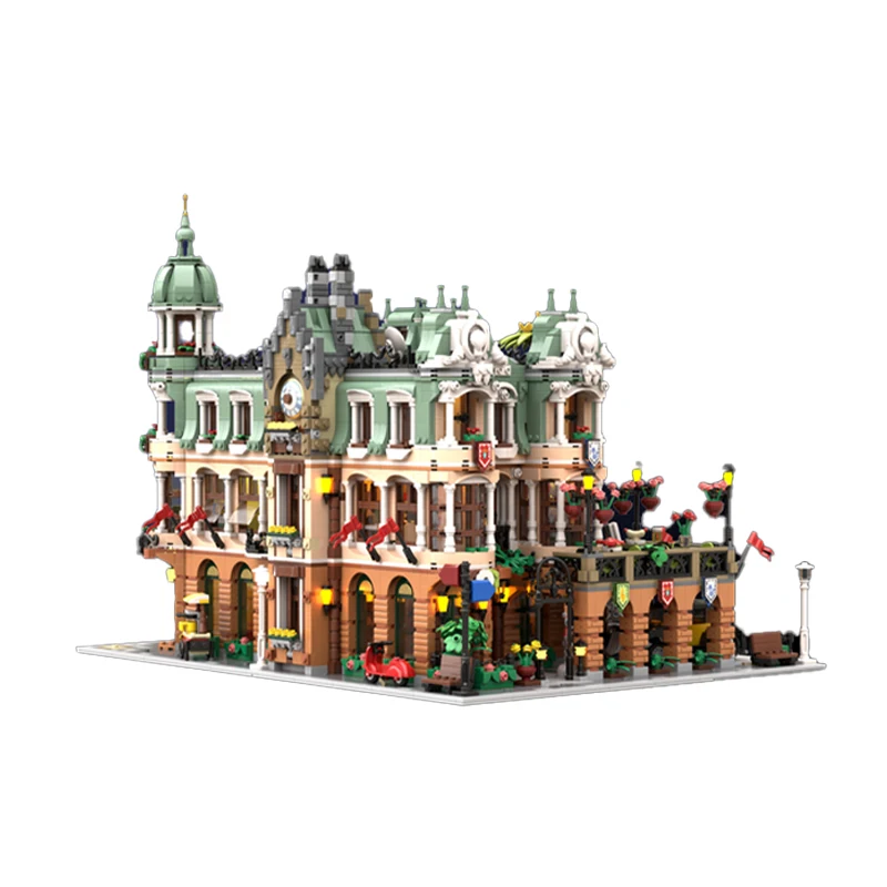 MOC Architectural Building Block Garden Palace Restaurant Collection Experts Puzzle Model Toy Boy Christmas for Gifts 4552 PCS