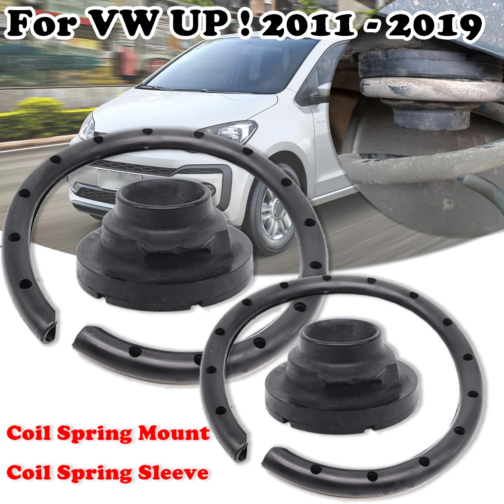 

2Pcs Rear Axle Coil Spring Isolator Mount Plate Shock Absorber Sleeve For VW UP ! 2011- 2019 Skoda Citigo Top strut mount buffer