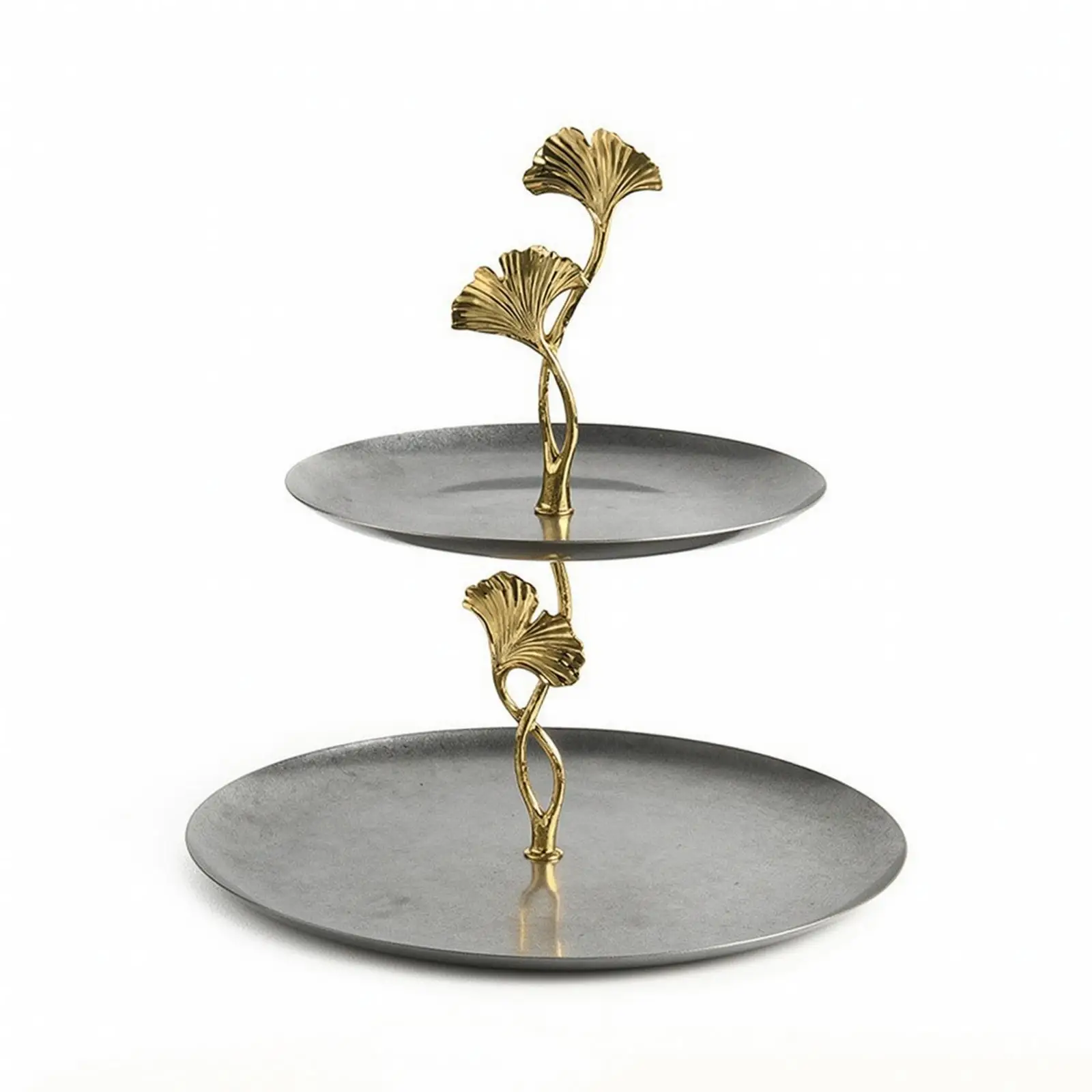 Double Layer Tray Two Tier Round Tray Table Centerpiece for Dining Room Desert or Snack Display