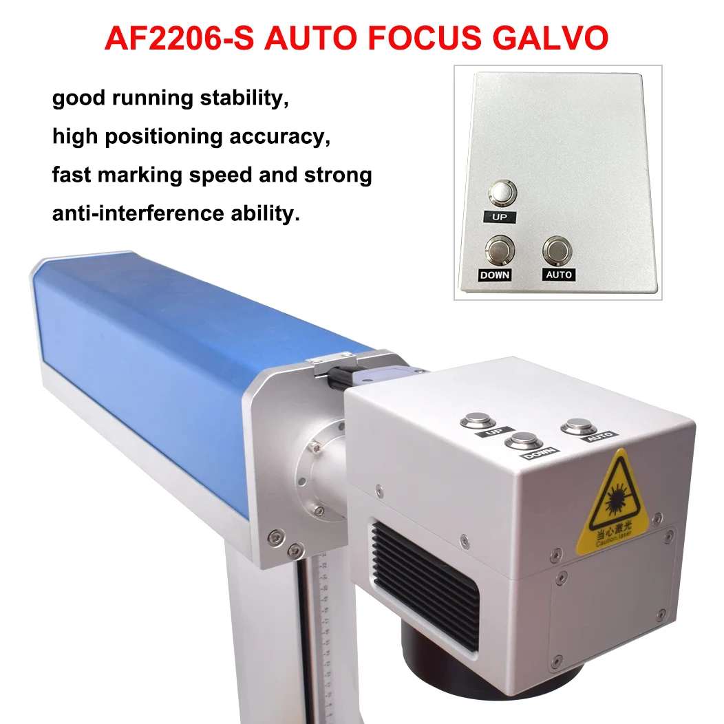 Auto Focus Fiber Laser Marking Machine Electric Lifting Engraver JPT Mopa 200W 100W Cutting Engraving Jewelry Silver Gold Metal