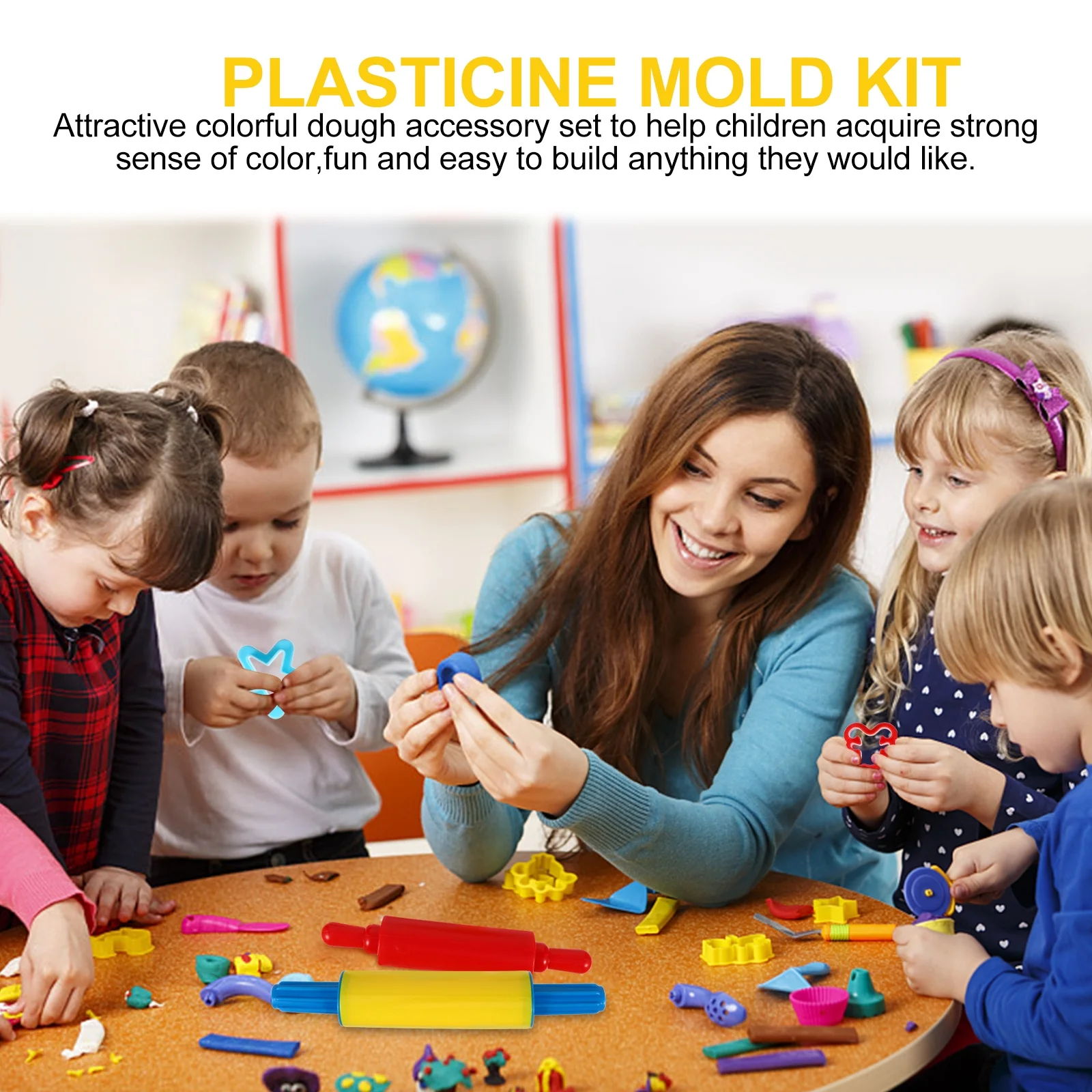 25 pçs conjunto de argila colorida para crianças moldes de plasticina kit ferramentas de modelagem de argila brinquedo educativo diy artesanato atividade crianças