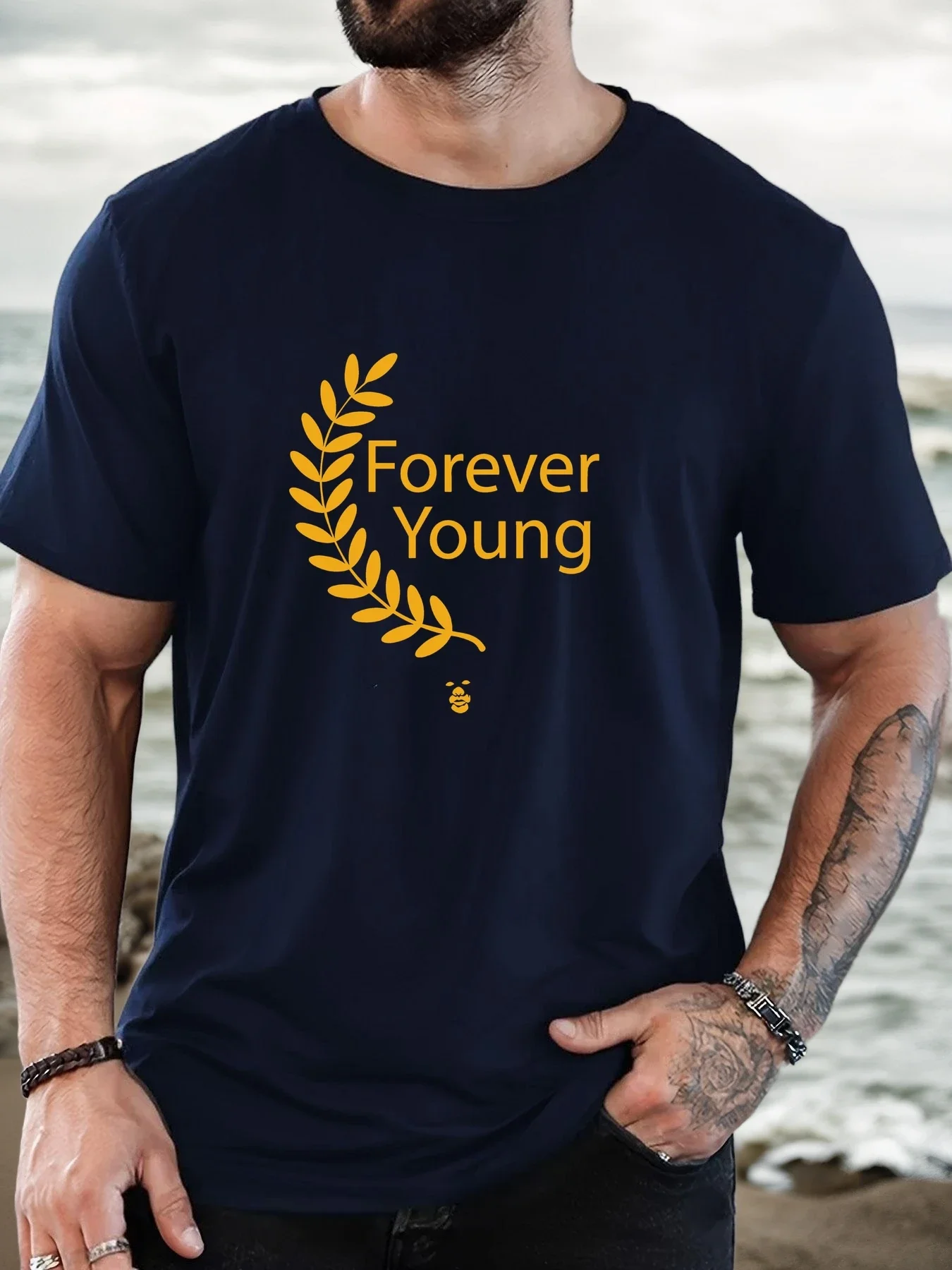 البوب تي شيرت رجالي 100% القطن الصيف عادية لينة الإبداعية إلكتروني طباعة الجولة الرقبة تنفس تي شيرتات قصيرة الاكمام 2025 جديد تيز #5