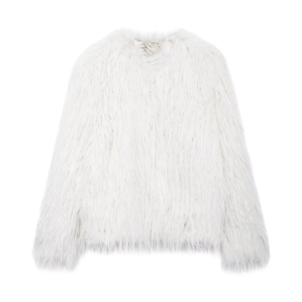

TRAF2024 Autumn/Winter New Product Women's Clothing Temperament Advanced Temperament Gentle Wind Hairy Coat