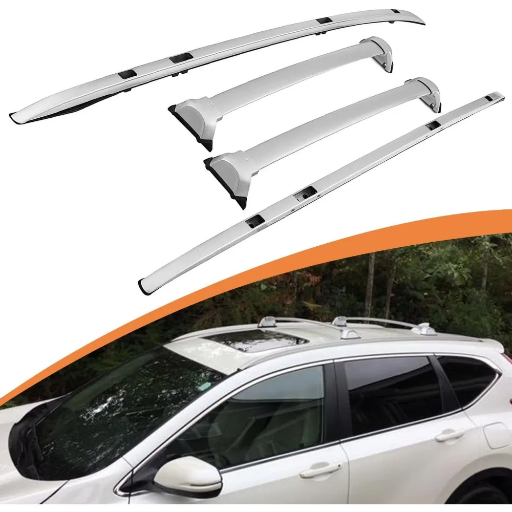 

Roof Rack Side Rails + Cross Bars for 2017-2022 Honda CRV CR-V,Aluminum Alloy Heavy Duty Black Rooftop Cargo Carrier for Luggage
