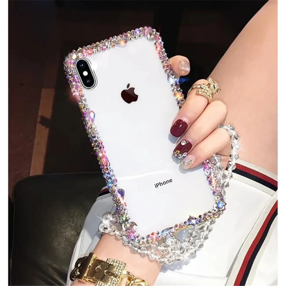 Phone case with crystal rhinestone and Diamond for Xiaomi Redmi 13, Note 12 pro plus, note 14, 10 Pro Max, luxury