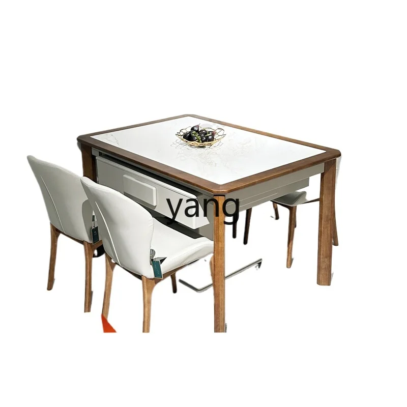 

LH with heating Chinese mahjong dining table dual-purpose automatic mahjong machine household long table and chairs