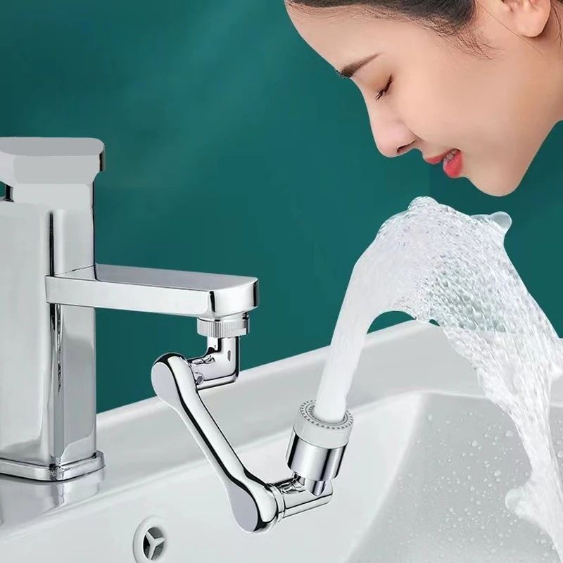 Waterfall Kitchen Faucet Bubbler Splash-proof 360ยฐ Swivel Bathroom Skin Basin Tap Extender Water Adapter For Kitchen Sink