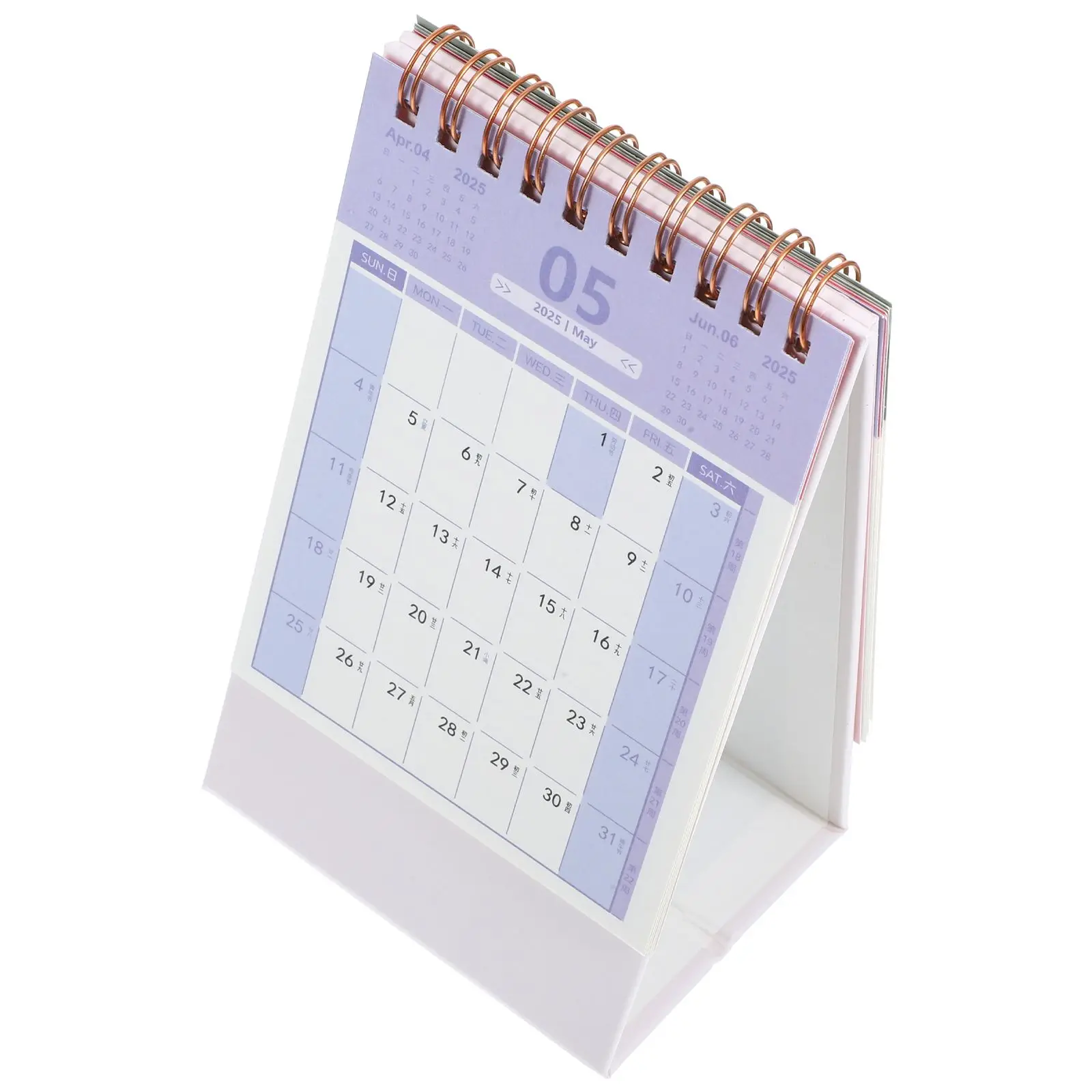 

Desktop Calendar Cute Small Notebook Academic Mini Standing Paper Monthly Office