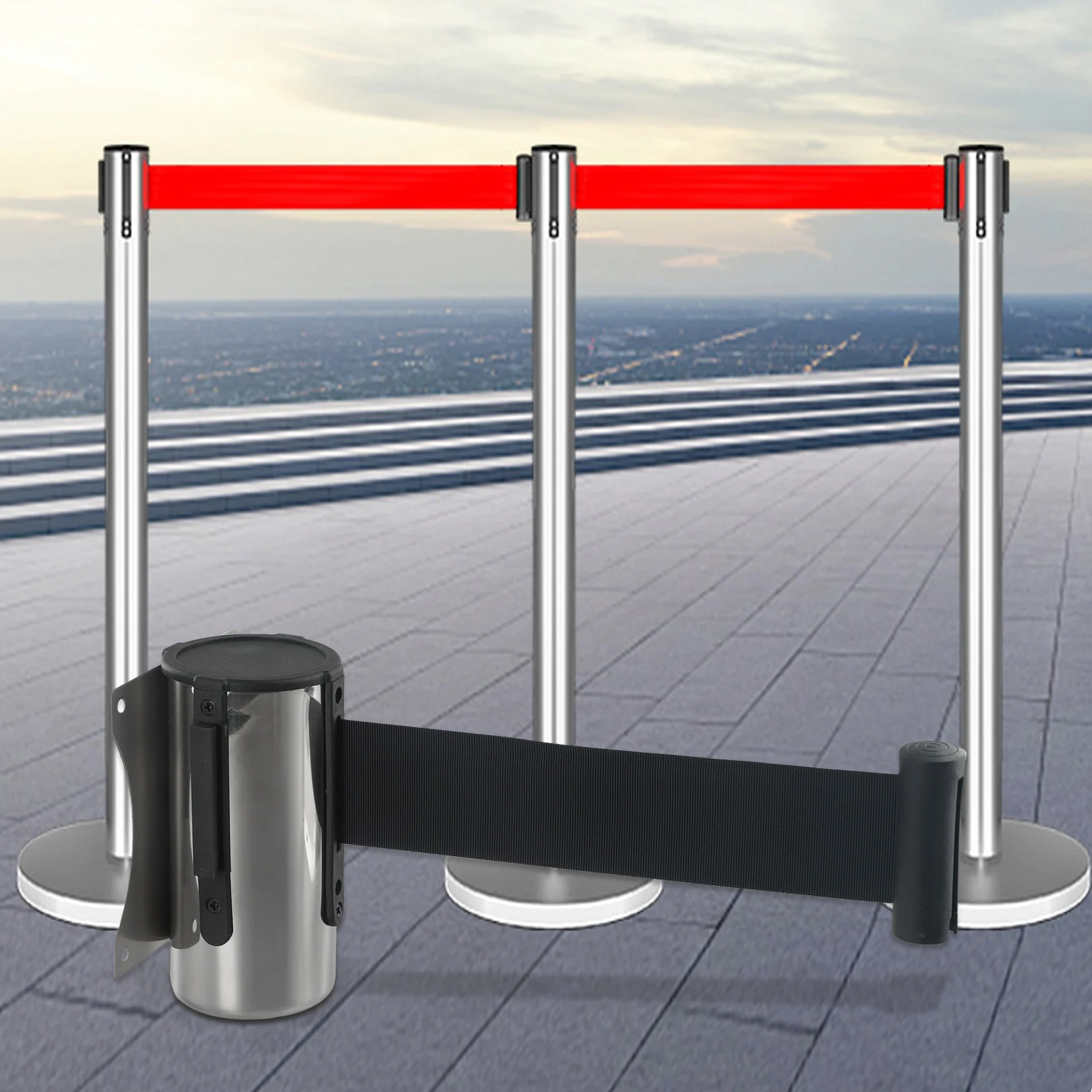 Control Retractable Retractable Shop Retractable Tape Parks For Banks Nylon Nylon Straps Playgrounds Red Screw