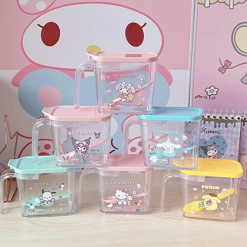 Sanrio My melody kuromi cinnamoroll kreskówka śliczni mężczyźni i kobiety domowe wielofunkcyjne pudełko na przyprawy kuchenne o dużej pojemności