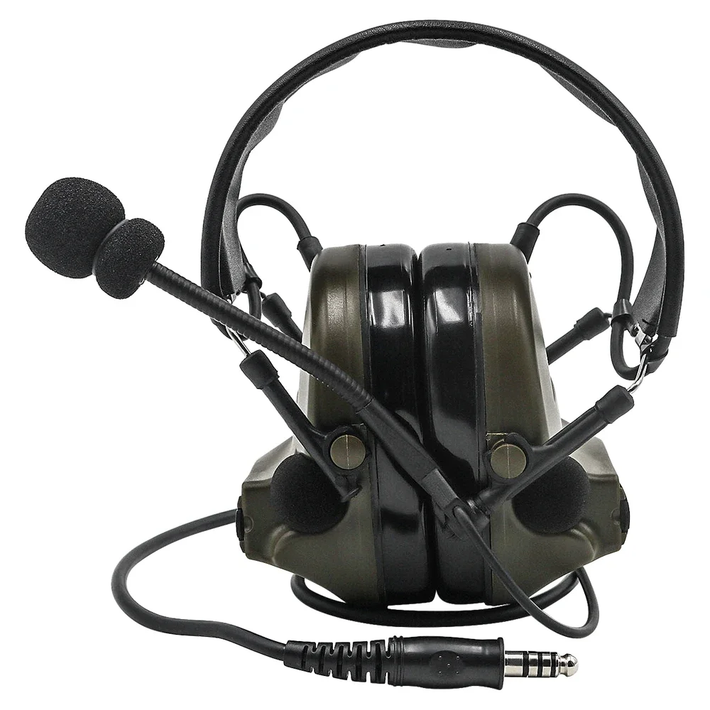 TCIHEADSET Tactical Headset Comtac II Airsoft Military Headset Noise Reduction Headphones Hunting Hearing Protection Earmuffs