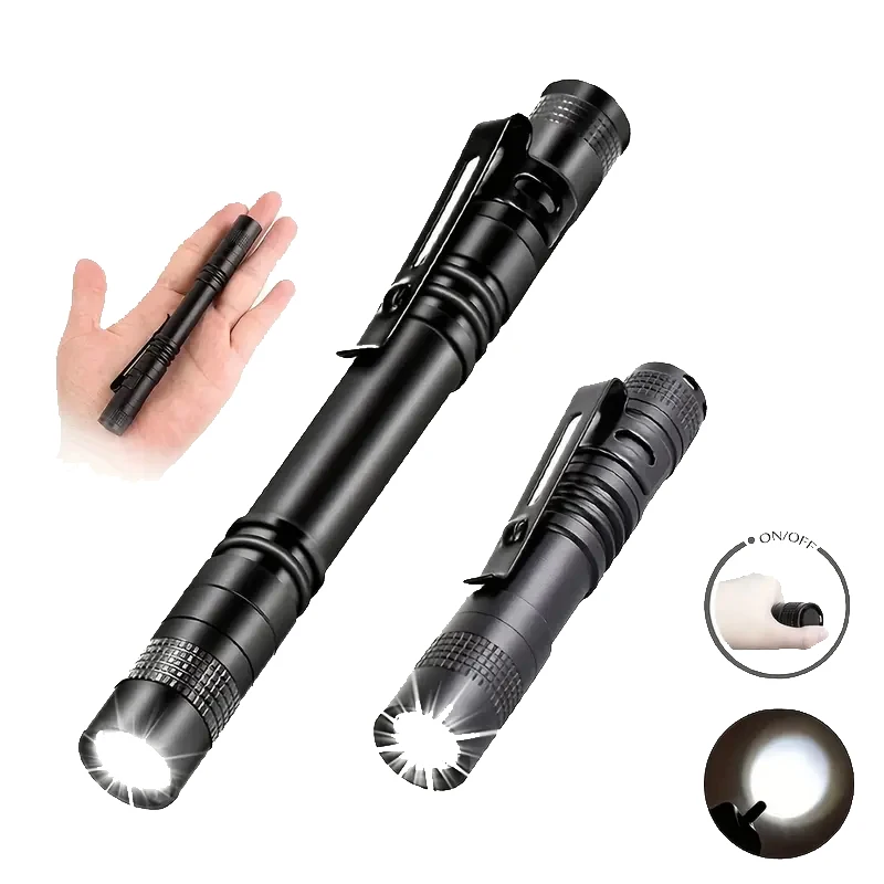 

1PC Pen Doctor LED Flashlight Mini 9/13cm Portable White Light Dentist Nurse Torch Camping Hiking Adventure Out Flashlights