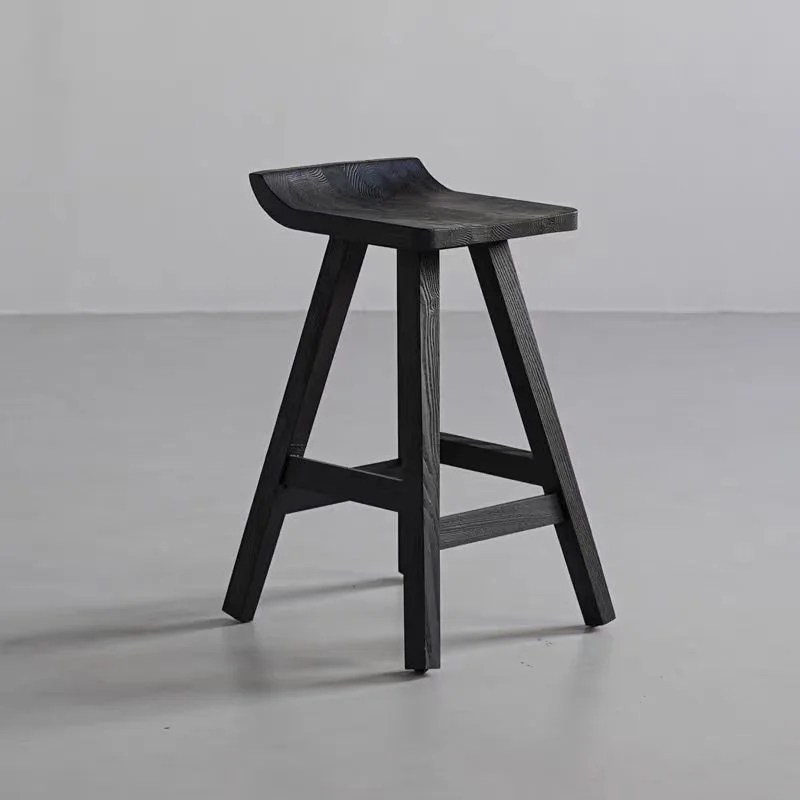 

Barstool Bar Chair Wood Backrest Iron Salon Chairs Wooden Comfortable Counter Kitchen Stools Modern Furniture Taburetes De Bar