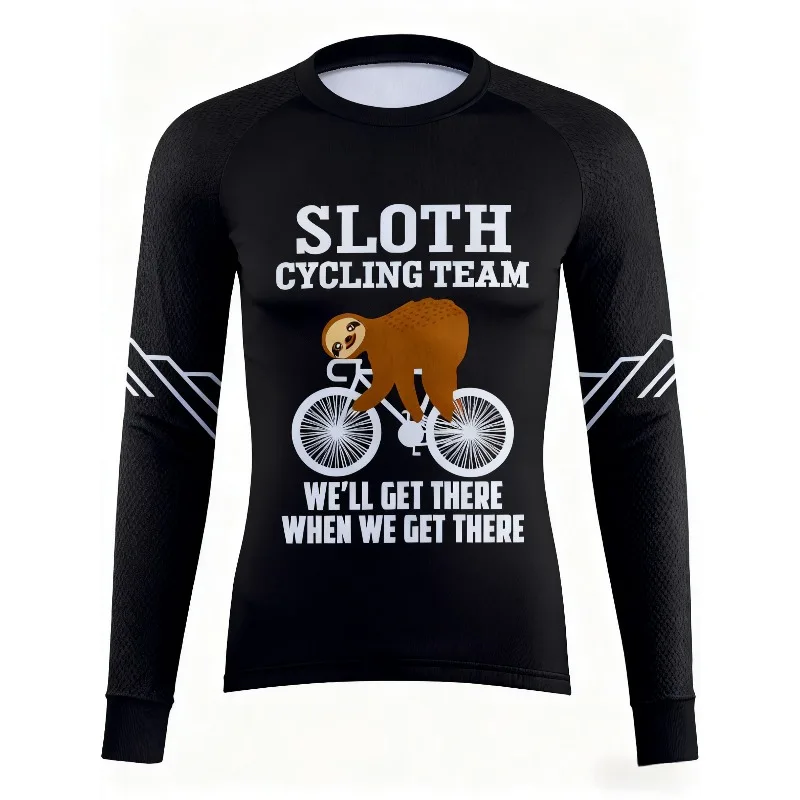 

Retro and Fun Sloth Team 3D Printed Breathable Quick-dry Road Bike Endurance Race Cycling Long-sleeve Sportswear
