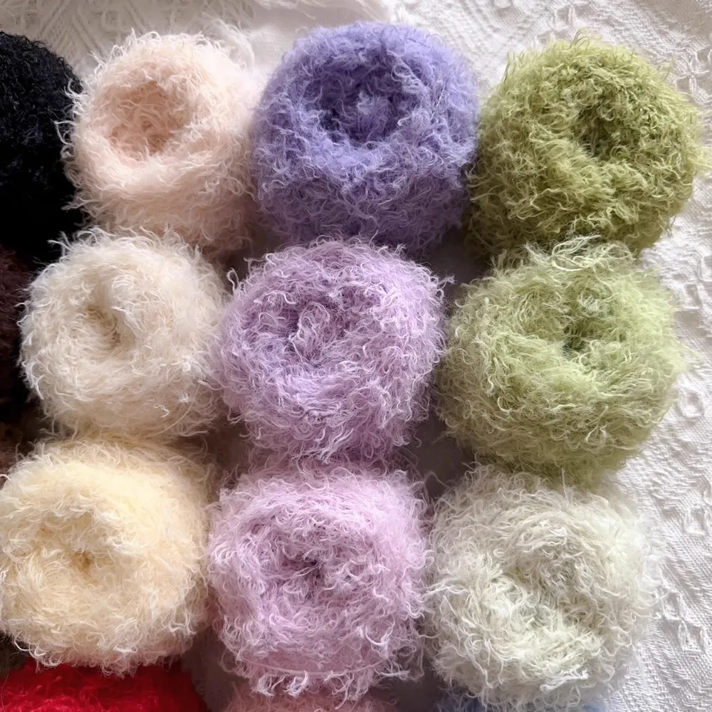 50g Long Hair Teddy Plush Wool Yarn Curly Hair Bear Like Animal Hair Characteristic Thread Handcrafted Crochet DIY Doll Yarn