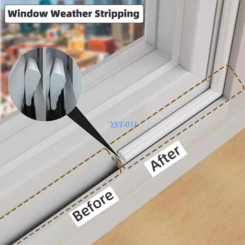 E15A Design Auto Adhesive Noises Reduction Strips for Window and Door