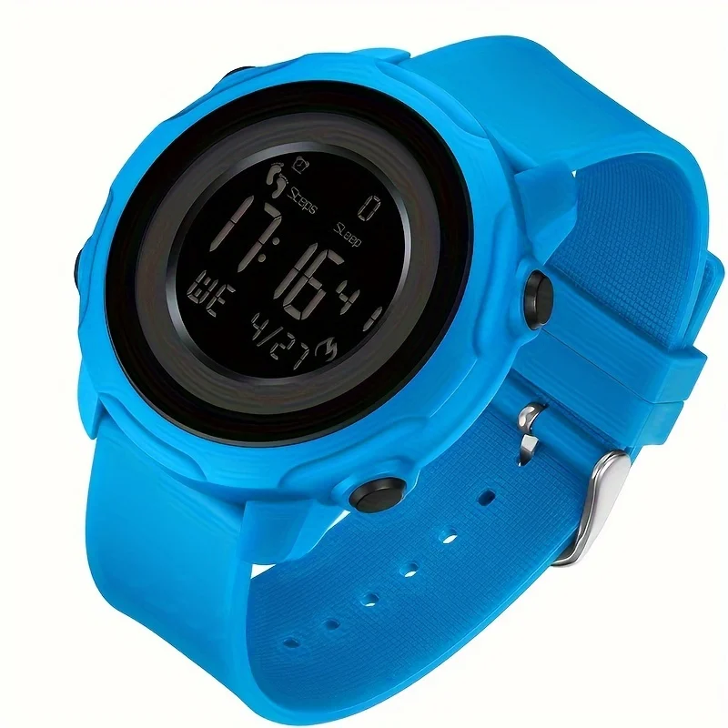 Men's Watch Comfortable Silicone Strap Multi Function Sport Watch Step Counter Calorie Counter Date Luminous Display