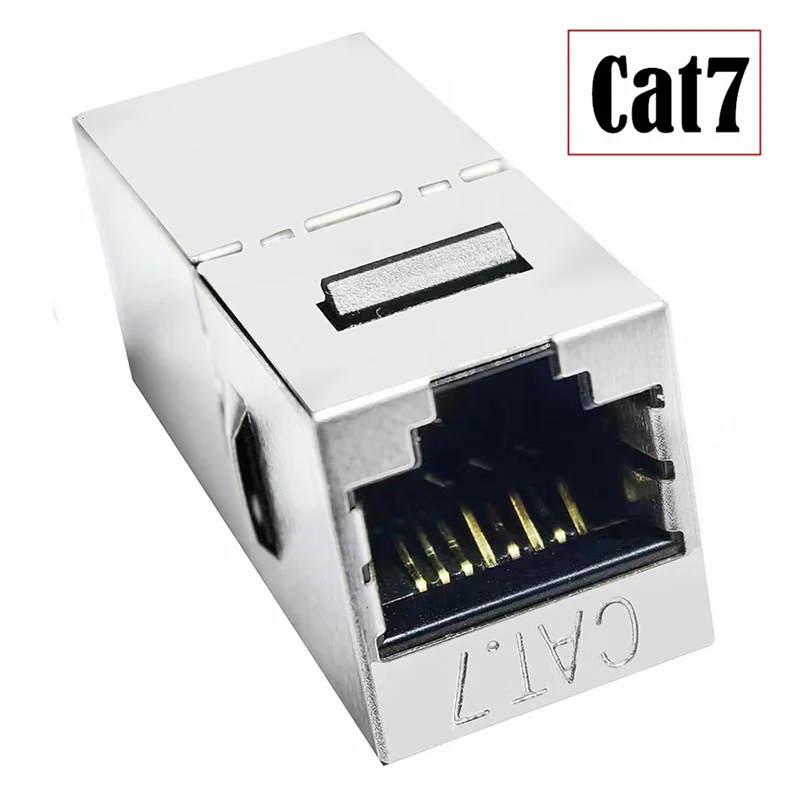 RJ45 Cat7 Shielded Inline Coupler Cat 7 หญิงหญิงสําหรับแจ็คสโตน Cat7 Modular Connector พร้อม Keystone Latch ทนทาน-PO