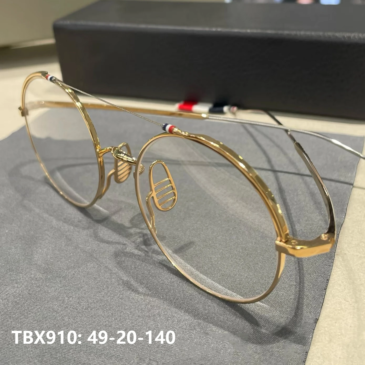 

New York TBX910 Round Pilot Glasses Frame Men Women Fashion Ultralight Double Beam Eyeglasses Brand Design Spectacles Gafas
