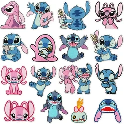 Stitch Disney Anime Cartoon Haftowane żelazko na plastry Naklejka Gwiazda Dziecko Anioł Alien Pies Łatka Mały potwór Etykieta Tkanina