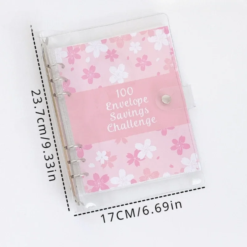 100 Days Saving Budget Planner Cash Envelope Savings Money A5 Binder for Financial Management  Loose-leaf Notebook Binder