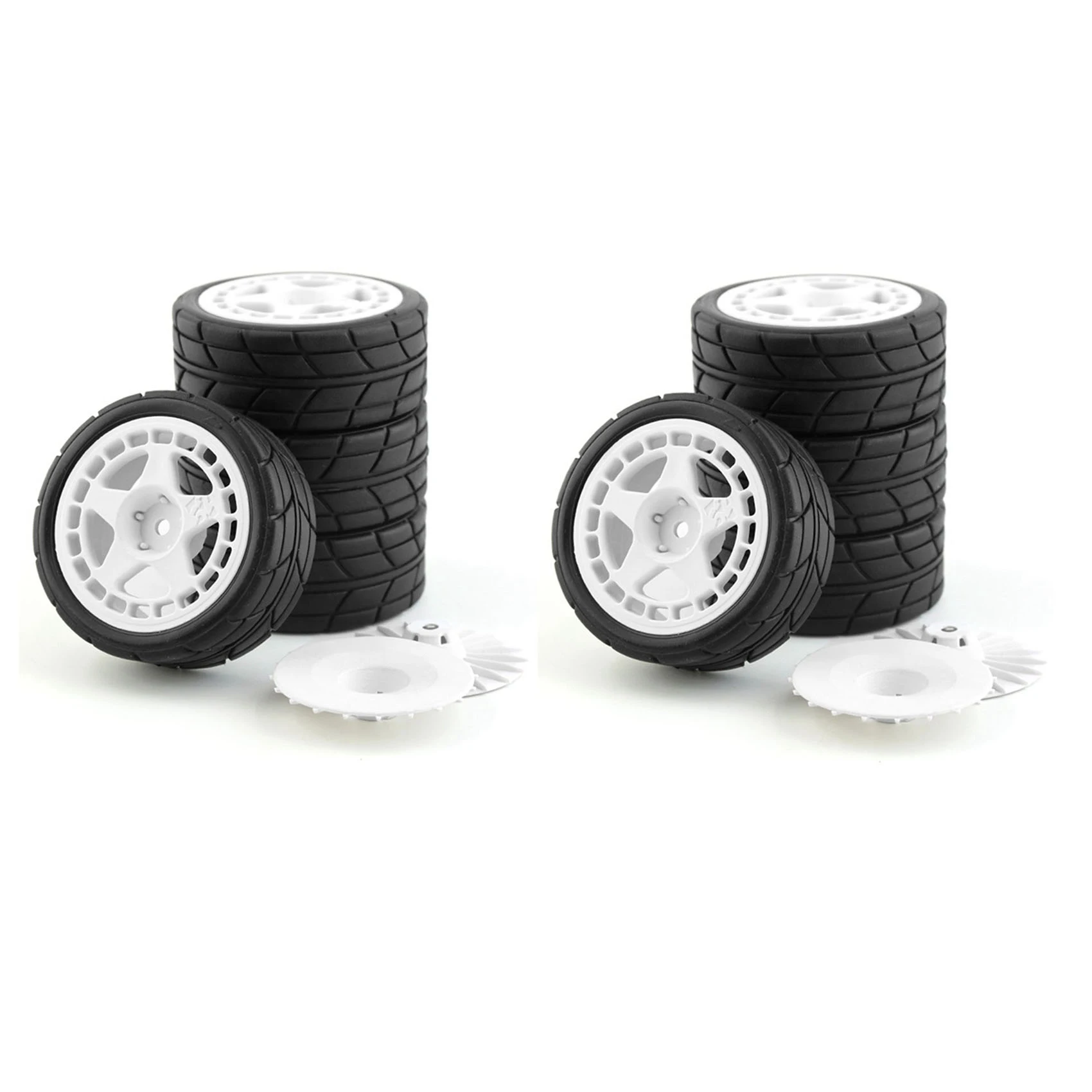 DELAM-8PCS 12 مللي متر عرافة 65 مللي متر المطاط الإطارات عجلة الإطارات ل Tamiya XV-01 TT-01 TT-02 LC سباق PTG-2 HPI WR8 HSP 1/10 RC سيارة ، 2