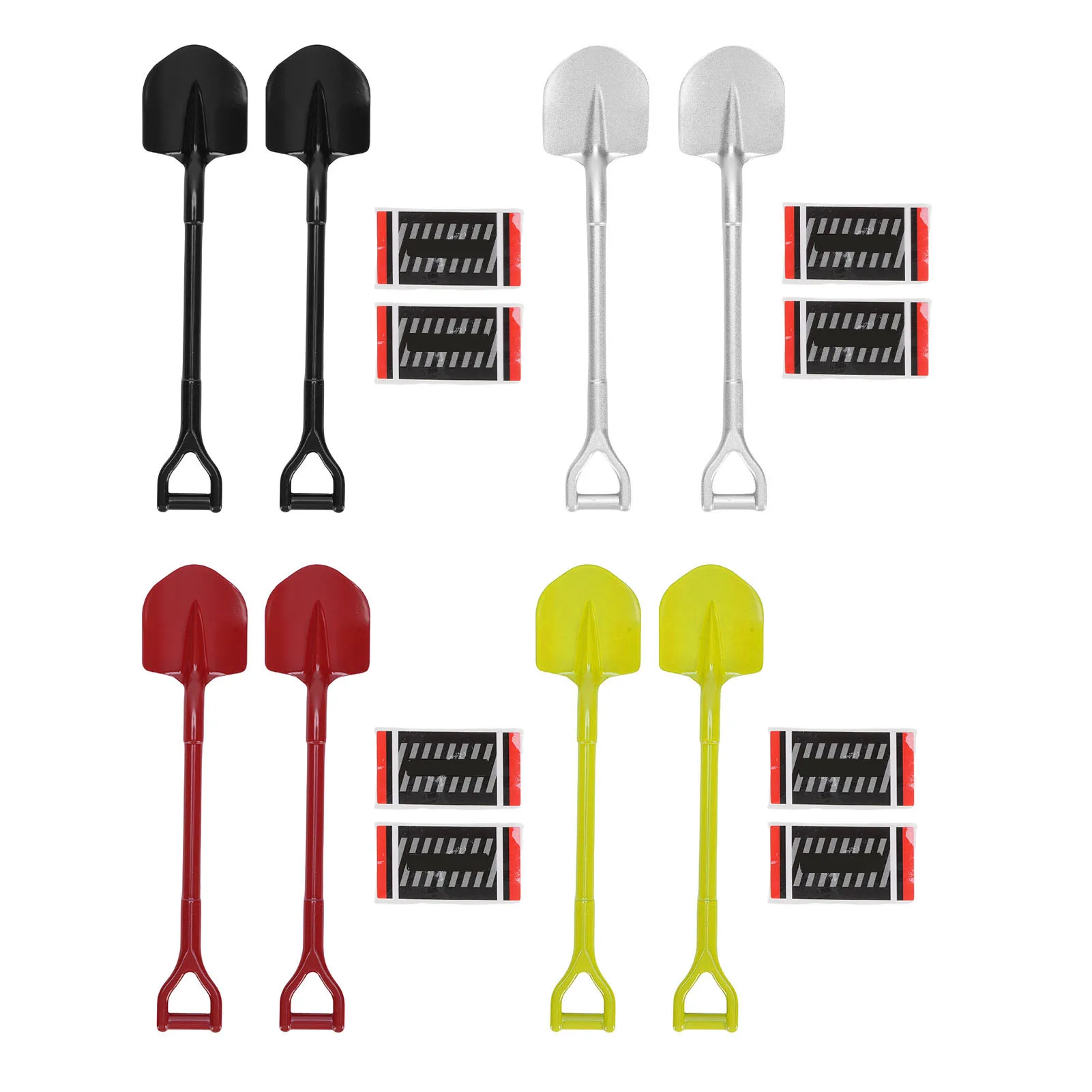 2PCS RC 시뮬레이션 메탈 삽 합금 RC 자동차 삽 도구 1/10 RC 크롤러 장식 액세서리 RC 크롤러 액세서리