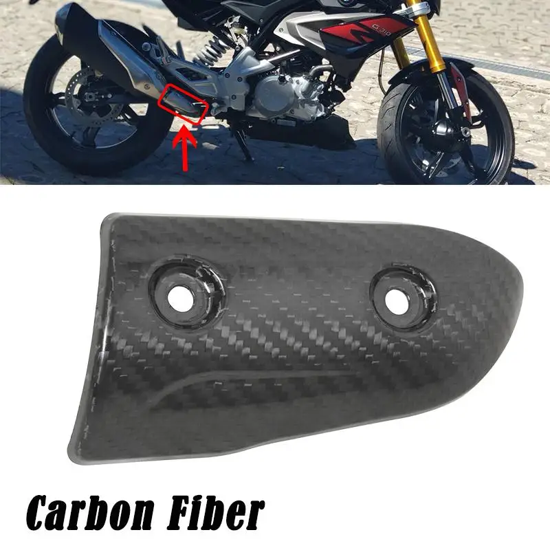 FOR BMW G310R 2017-2023 Motorcycle Exhaust Pipe Carbon Fiber Cover Exhaust Guards Protector Protection Slip On