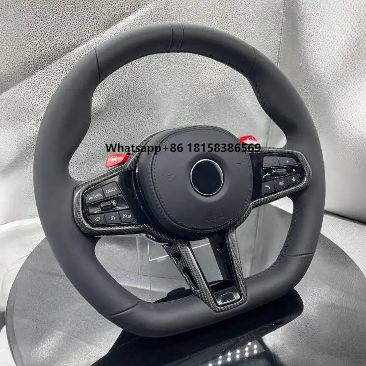 

Upgrade LCI Carbon Leather M Steering Wheel for F80 F82 F90 G20 G30 G80 G82 G84 M8 M3 M4 M5 430i M430i M440i M240i M140i