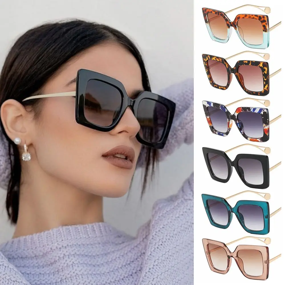 Vintage Computer Square Fram Metal Oversized Sunglasses Goggles Anti Blue Light Glasses Eyewear