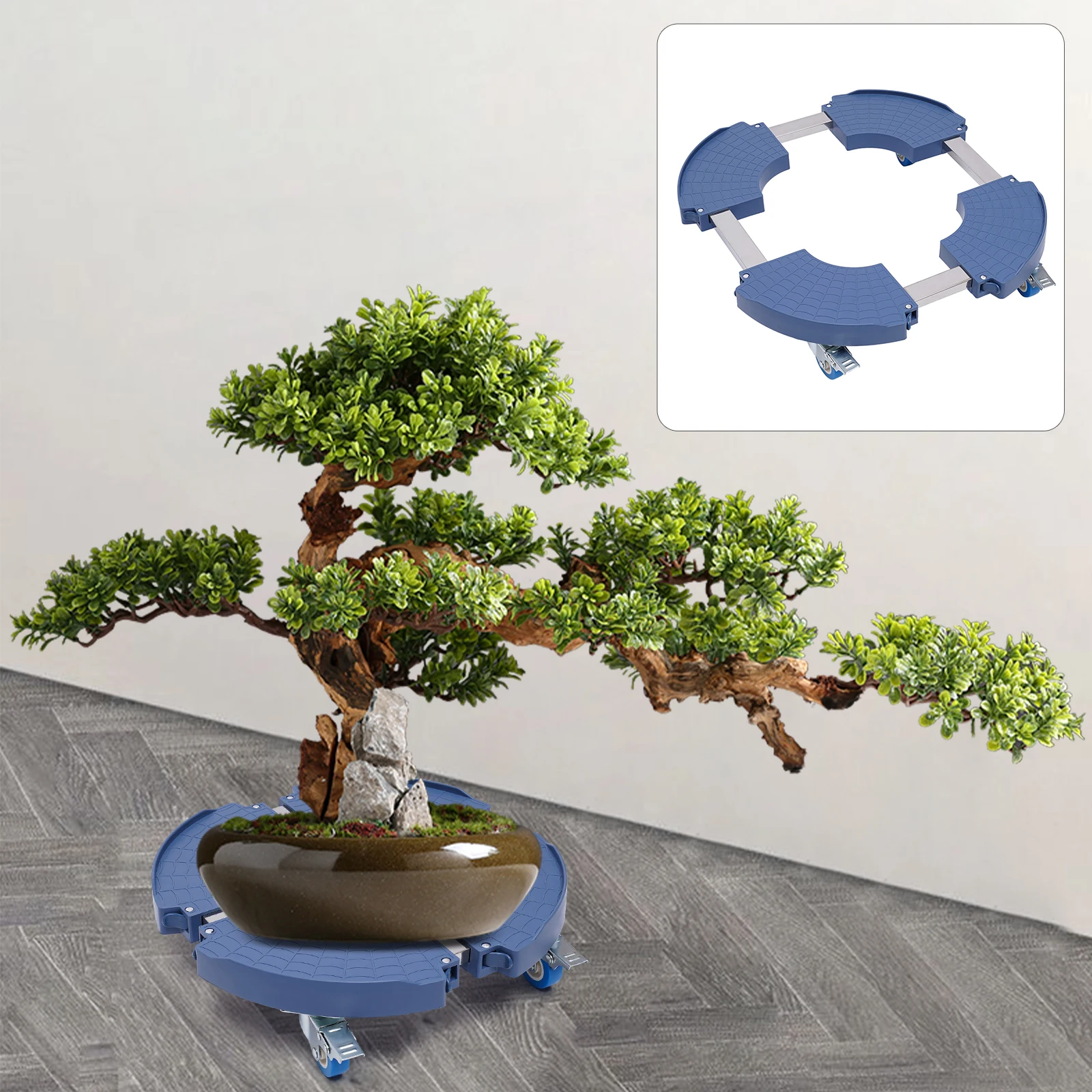 

Ролик для растений, круглая грузоподъемность 400 кг, диаметр 40-58,5 см, нержавеющая сталь, уличный цветочный валик, подставка для цветочного горшка, транспортировка