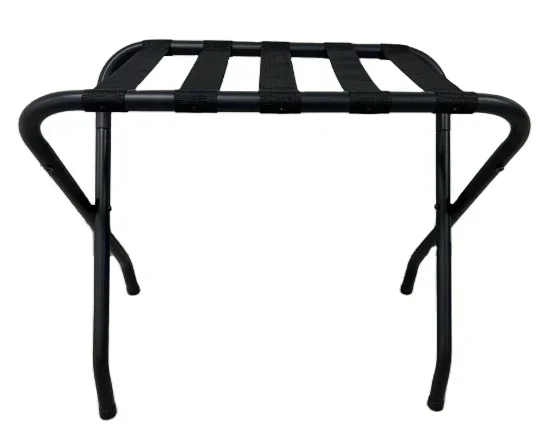 

Hotel Guestroom Black Finish Foldable Luggage Rack Knock-down Design