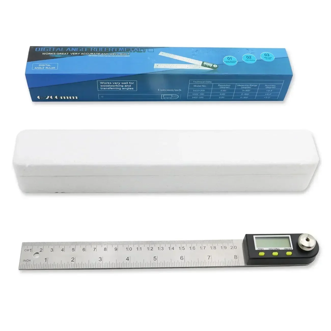 Portable 200/300 mm Digital Protractor Inclinometer Electronic Goniometer Digital Angle Finder Meter Stainless Steel Angle Ruler